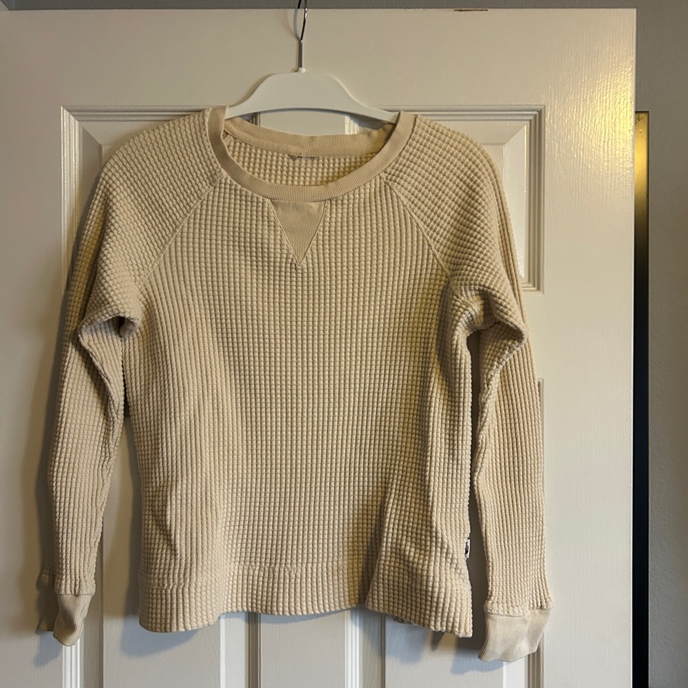 The North Face Women's Cream Waffle Knit Sweater